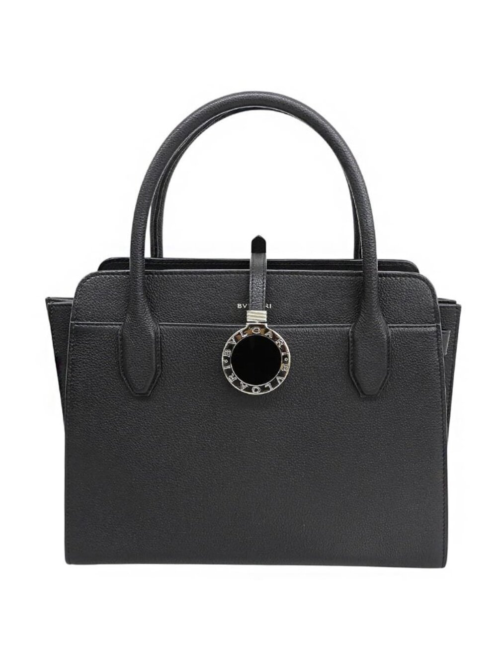 Bvlgari Alba All Leather Handbag Black